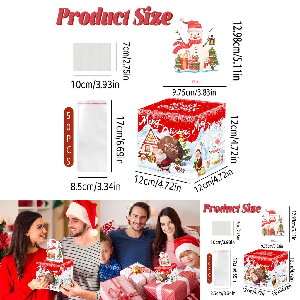 Christmas Party Decor Red Snowflake Money Box Gift For Holiday Celebrations