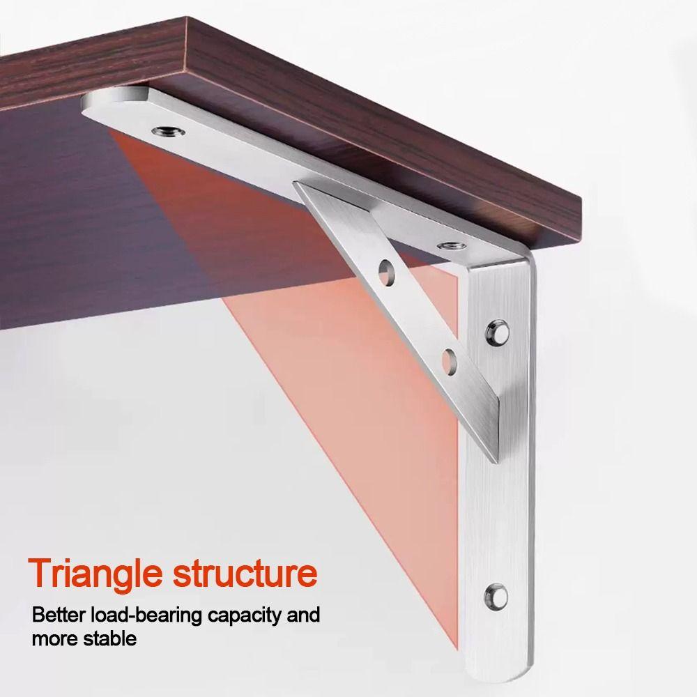 

Stainless Steel Shelf Support Heavy Duty Wall Shelf Shelving New Shelf Bracket 150X100mm