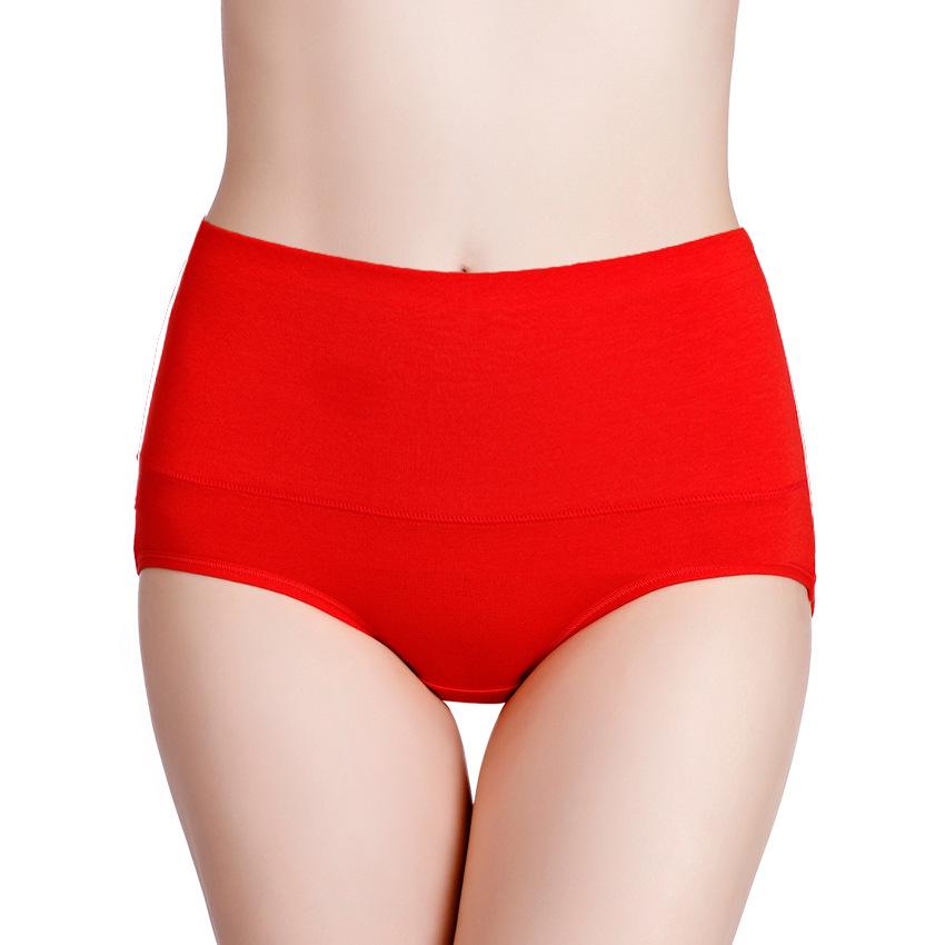 M to 7XL Ladies Cotton Panties High-Rised RC Modal Tummy Control briefs Plus size max to 150kg Widen underpants Solid color