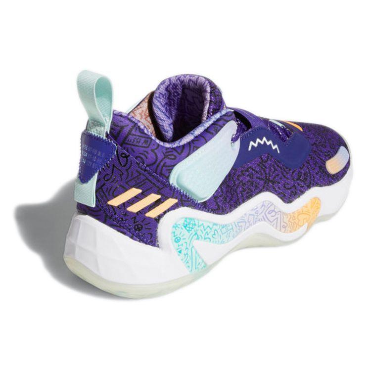 adidas D.O.N. Issue #3 Big Kids Jazz Kids Sneakers Purple Team-College-Purple Acid-Orange GZ5488