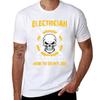 Electrician Warning Electrical Engineering Worker Funny Gift Tshirt Outdoor Work Short Sleeve Top