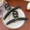 Matte Black Hair Claw for Women - Elegant Large Hairpin with Strong Hold and Volume Enhancement