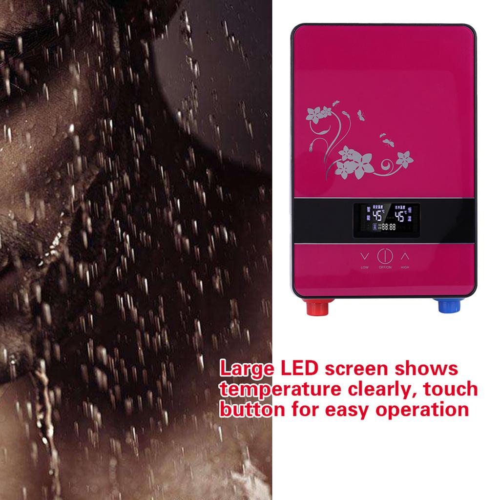 220V 6500W Tankless Instant Electric Hot Water Heater for Home Bathroom Shower