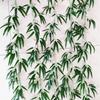 2-Meter Green Bamboo Leaf Vine - Plastic Hanging Ceiling Decoration