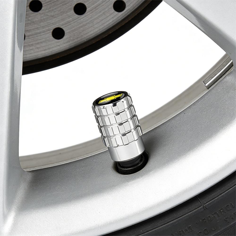 AABHN1 4Pcs Car Accessories Wheel Tire Valve Caps Stem Case For Chevrolet Captiva Sonic Cruze Spark Onix Sail Malibu Camaro Lacetti Z71