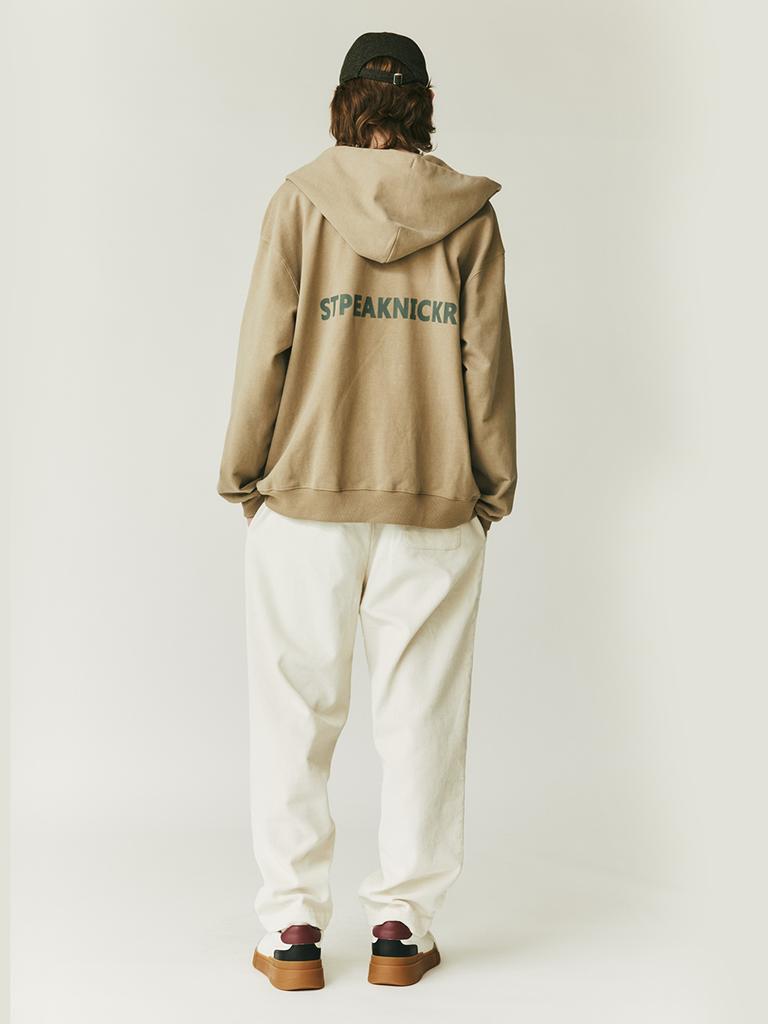 SPNK Corduroy Loose Fit Elastic Waist Pants_Ivory