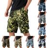 Herren Tarn-Cargo-Shorts mit Kordelzug-Taille Verstellbare Passform Mehrere Taschen Leichter Strapazierfähiger Stoff Lässige Outdoor-Kleidung