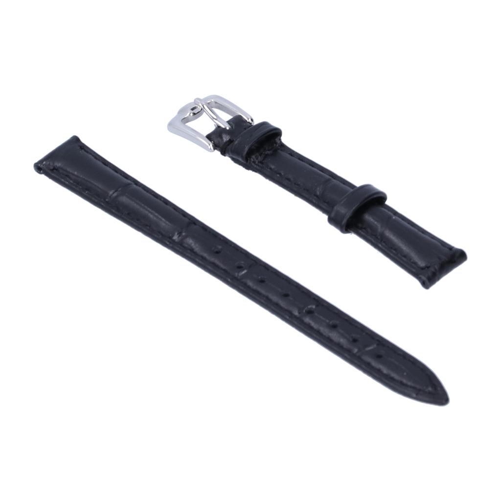 Pasek do zegarka z klamrą szpilkową Zamienny Pasek do zegarka Unisex Części zamienne Akcesorium Czarny16mm / 0.63in