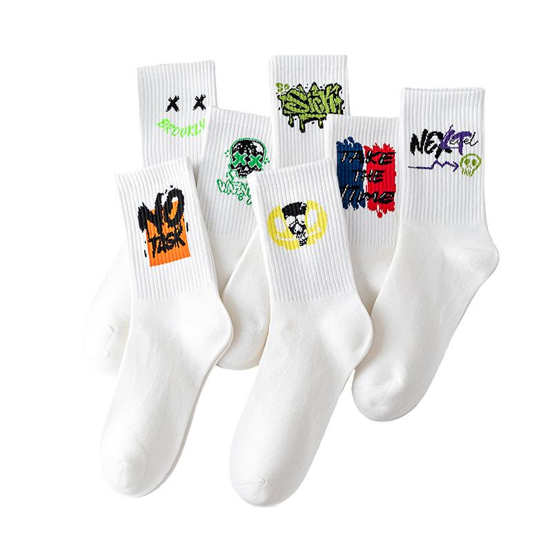 Men'S Socks Couple Style Student Sports Basketball Socks Medium Tube Stockings