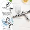 Double-Action Airbrush, 0,5 mm Durchmesser, mit integriertem Airbrush-Becher, zum Spritzlackieren und Bemalen von Plastikmodellen