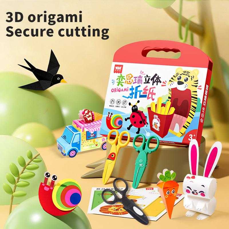 1Sets New Origami Kit 3D Origami Paper Kit for Kids Animal Pet Patterns DIY Art and Craft for Beginners Children Kids Boys Girls
