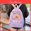 Childrens Capybara Themed Backpack With Letter And Cartoon Print For School Use