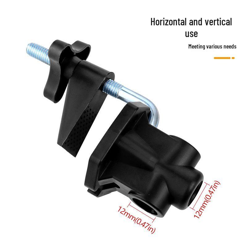 Universal LED Desk Lamp Clip - 12mm Hole, Portable L-Shaped Buckle Stand