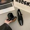 Hot Selling French Retro Silver Square Head Thick Heel Light Mouth Single Shoes Women's 2025 New Autumn Mary Jane Leather Shoes