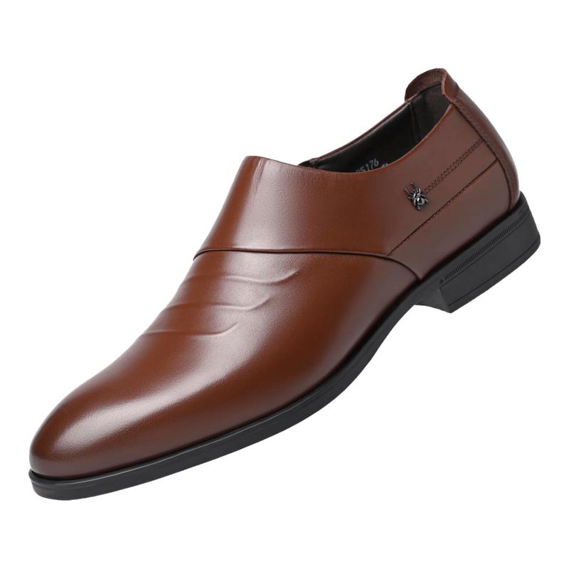 SPIDER KING Men s British Style Slip-On Leather Dress Shoes 40