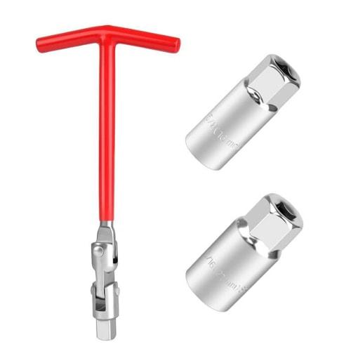 GOODCHI Spark Plug Socket, 16-21mm, T-Handle, Spark Plug Wrench, Socket Wrench, Car Maintenance Set
