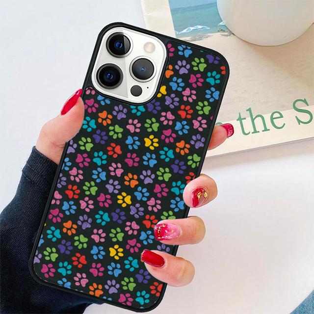 Watercolor Paw Prints Coque Shell For iPhone 17 Air 15 16 Pro Max 14 13 12 11 Pro Max Plus Phone Case Cover