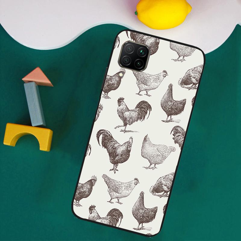 Chicken Pattern For Huawei Nova 11i 12s 12i 8i 7i Y73 Y70 Y90 Y60 Y72 Y61 Y91 9 10 SE P30 Pro P40 Lite Case