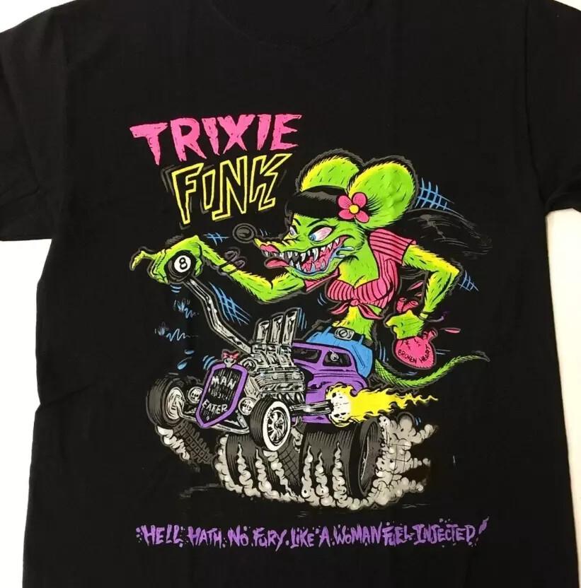 Rat Fink Trixie Fink T-Shirt Ed Big Daddy Roth Tee Unisex Size S-5Xl XXXXL