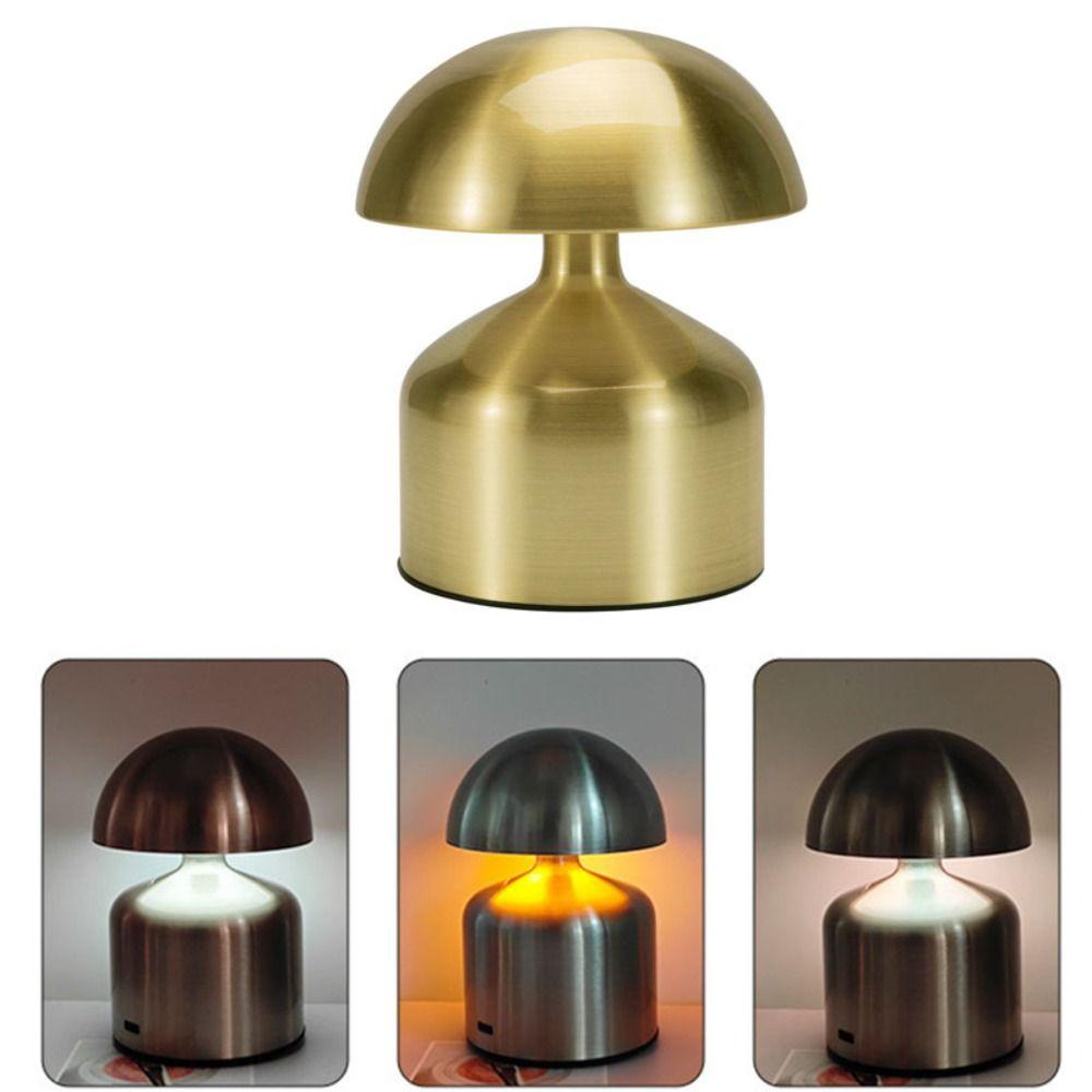 Touch Sensor Mushroom Shape Table Lamp USB Rechargeable Atmosphere Desk Lamp  Bar Atmosphere