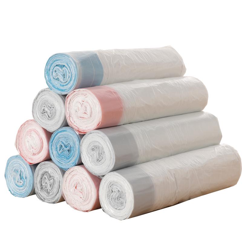 Thick White Drawstring Garbage Bags - Large Roll, Free Shipping