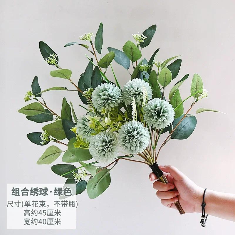 

Realistic Artificial Peony Hydrangea Flowers Bouquet Durable DIY Decor Home Wedding Party Decoration Gift Supplies