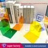 Thickened Anti-Slip Transparent Acrylic L-Shaped Bookend for Student Desks