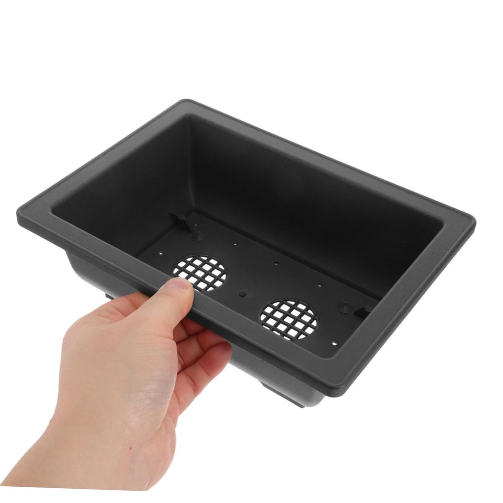 Ibasenice Set of 3 Rectangular Shallow Bonsai Pots with Planting Trays for Breathable and Perfect for Seedlings and Succulents. Moisture-retaining,