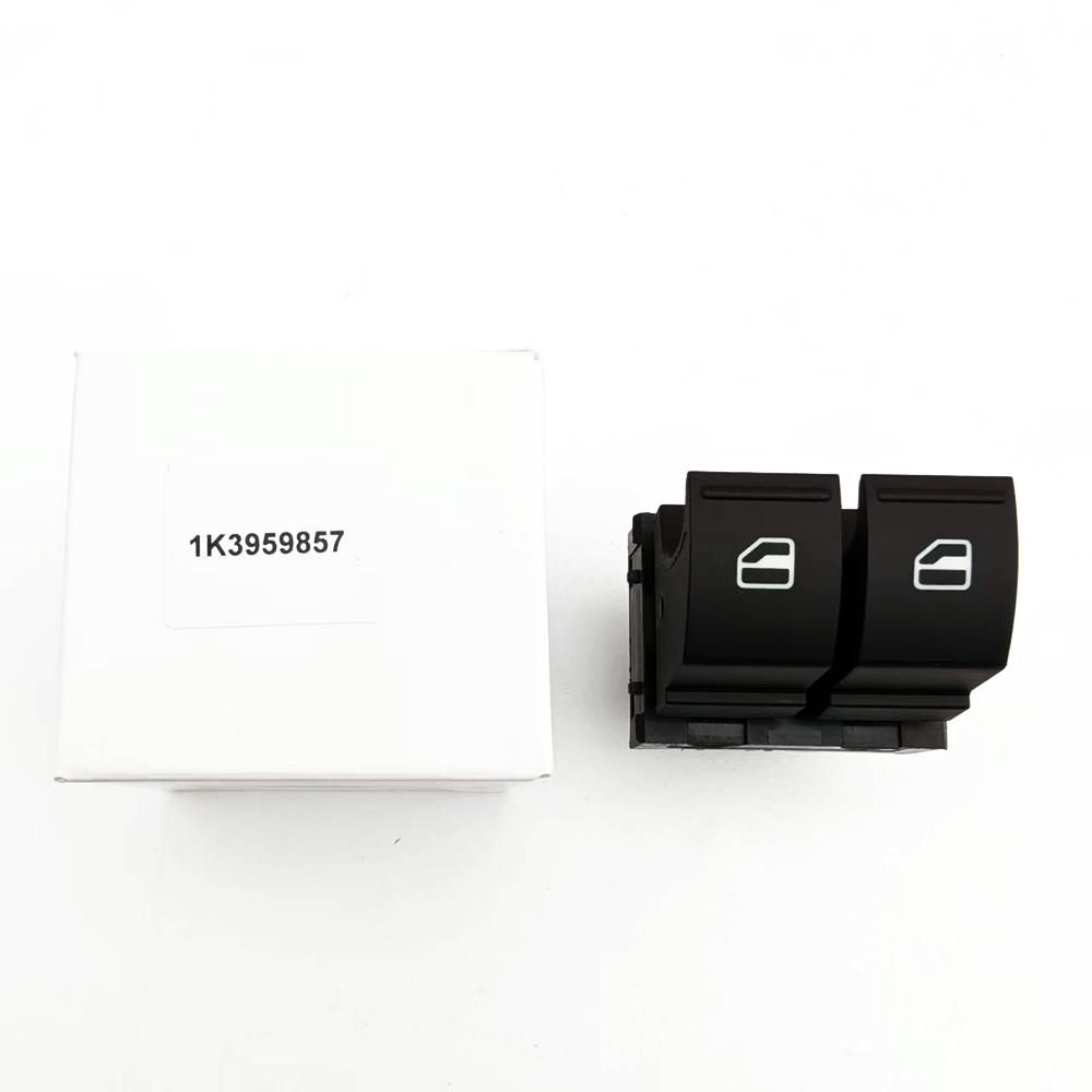 4Pins Car Window Lifter Control Switch Button 1K3959857 2K0959857A 1K3959857A For VW Eos Golf MK5 MK6 GTI Seat Ibiza (Red Light)