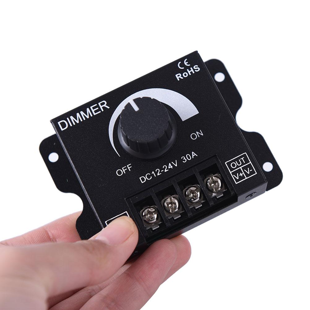 1 Pc Knob Led Dimmer DC 12V/24V 30A Led Switch Dimmer Controller For Hard And Soft Strip Light Dimmer