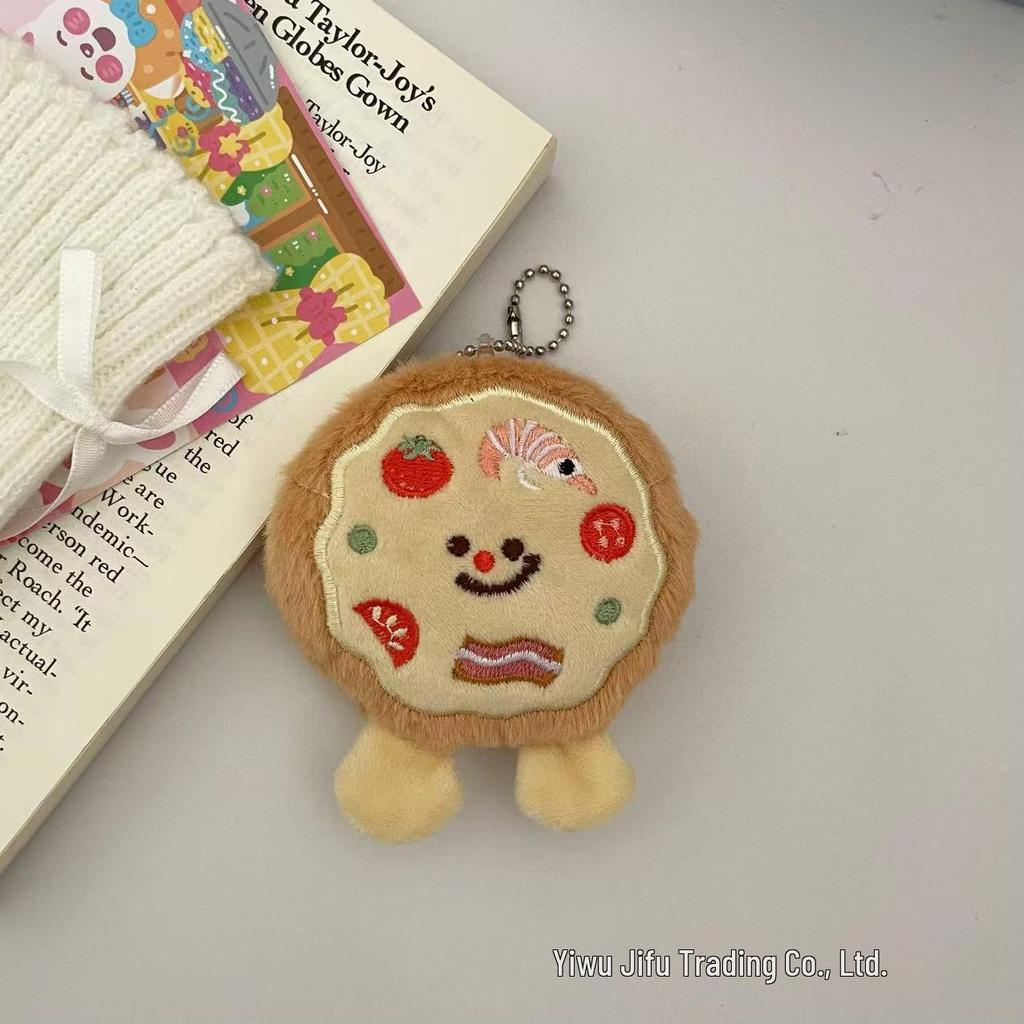 Adorable Double-Layer Cartoon Hamburger Bun Plush Hairpin for Babies