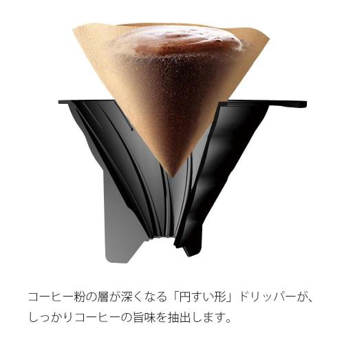 HARIO Coffee Dripper Server V60 Drip-in Coffee Hand Drip Pot for 2 People VDIR-02-B