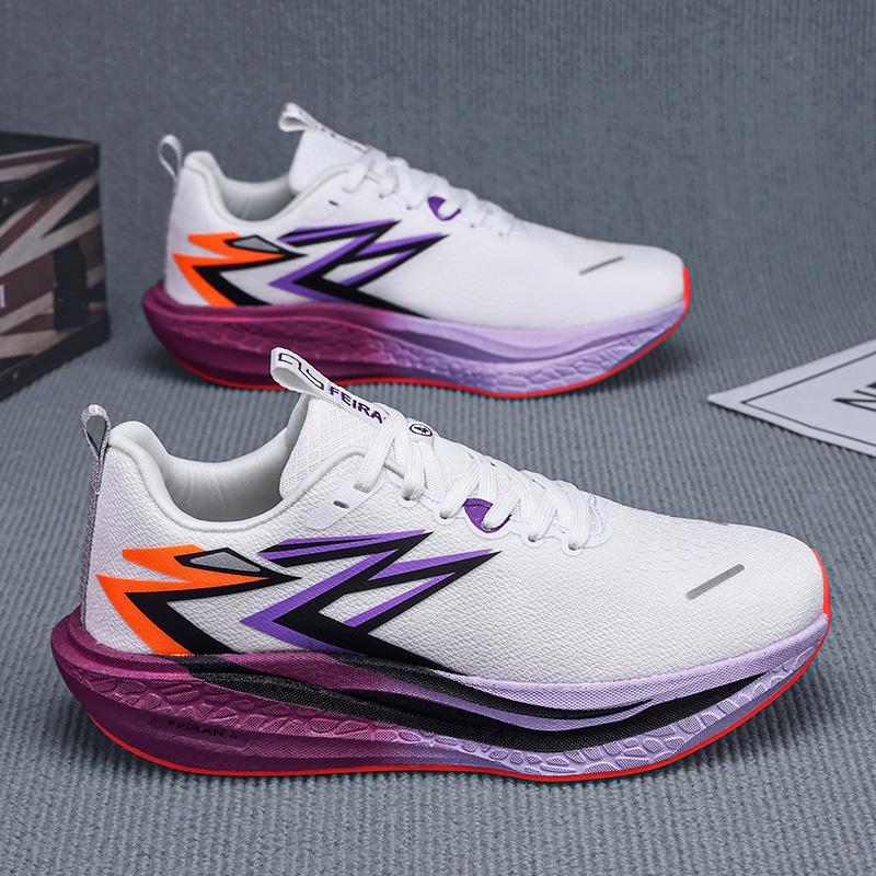 

Men s and Women s Full-length Carbon Board Racing Shoes, Summer Youth Running Ultra Light Shock-absorbing Sports Shoes 45 лавандовый