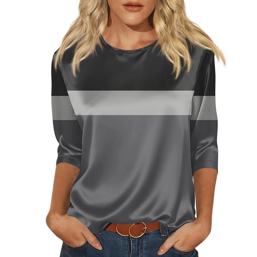 Blouse For Women Dressy 3/4 Long Sleeve Shirts Business Casual Outfit Tops