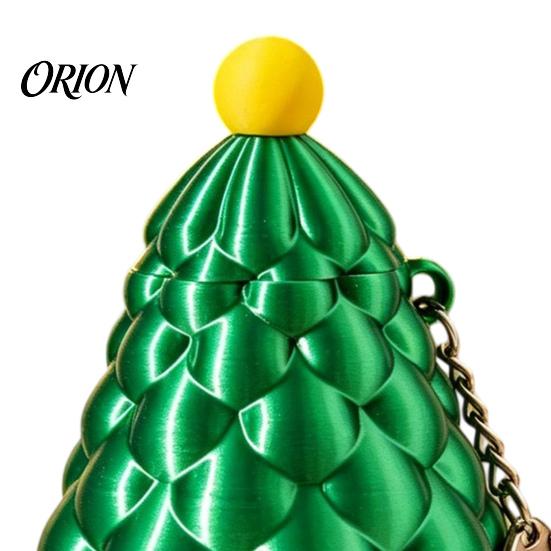 Festive Tree Keychain Retractable Christmas Longsword Toy, 3D Printed Xmas Stress Relief Toy Keychain, Holiday Mini Fidget for Backpack Charm