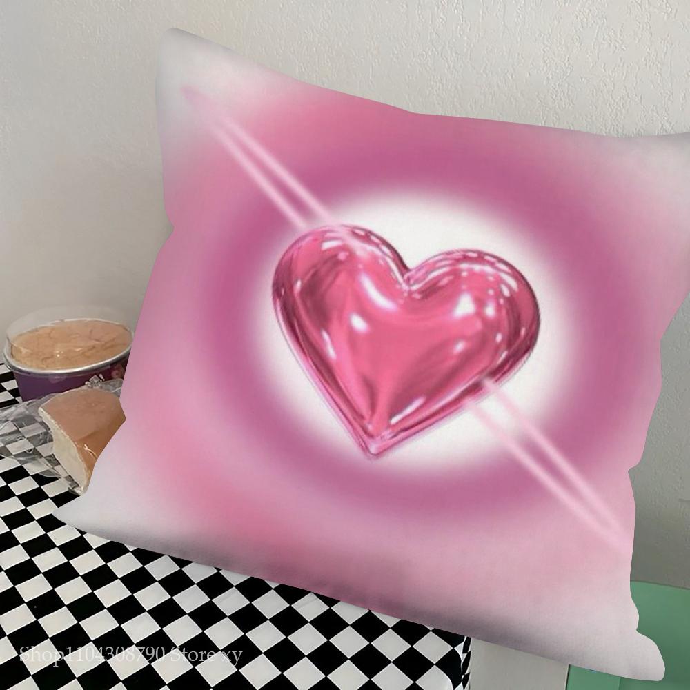 

1pc Retro Pink Aura Pillow Case Square Bedroom Sofa Leisure Comfort Cushion Car Living Room Home Decoration 16x16Inch