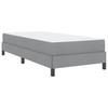 Box Spring Bed with Mattress Light Grey 80 x 200 cm Fabric