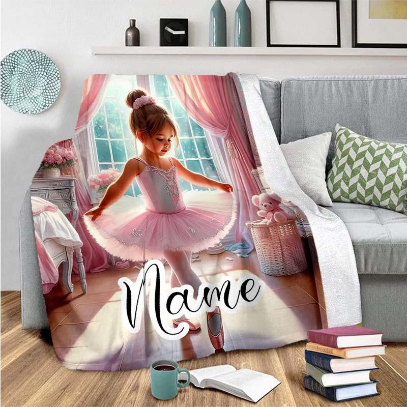 Girls Dance Skirt Customize Your Name Blanket Warm Comfortable And Soft Blankets Are Suitable For Home Lunch Break Blanket Office Sofa Sofa Gift To