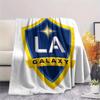 LA Galaxy Bedruckte Flanelldecke, weicher Überwurf für Schlafzimmer Sofa, waschbar, Fußballfanartikel, tolles Geschenk.