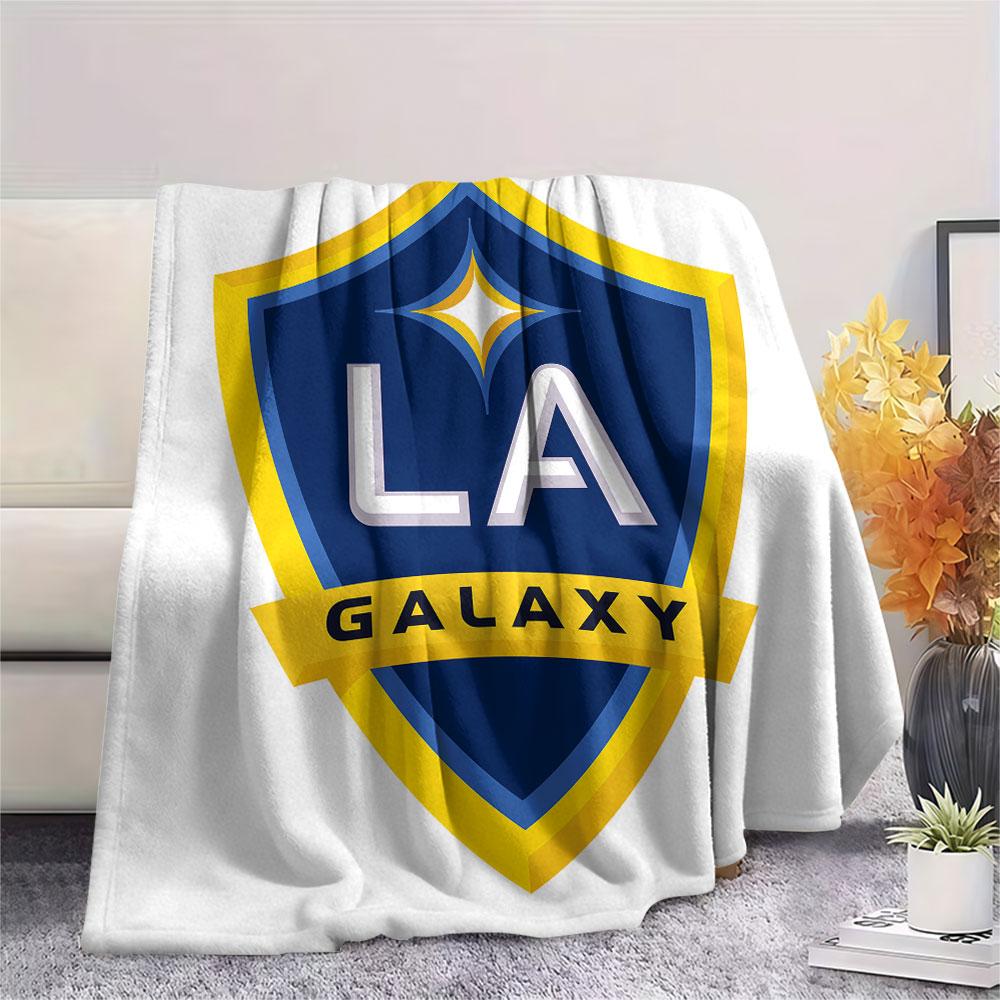 LA Galaxy Bedruckte Flanelldecke, weicher Überwurf für Schlafzimmer Sofa, waschbar, Fußballfanartikel, tolles Geschenk.