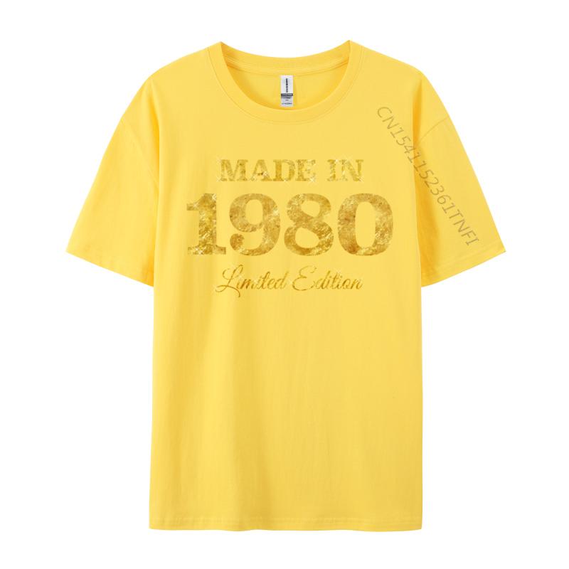 Vintage Made In 1980 Limited Edition 44th Birthday Printed On Normal Tops & Tees NEW YEAR DAY Camisa Cotton Youth T-Shirt