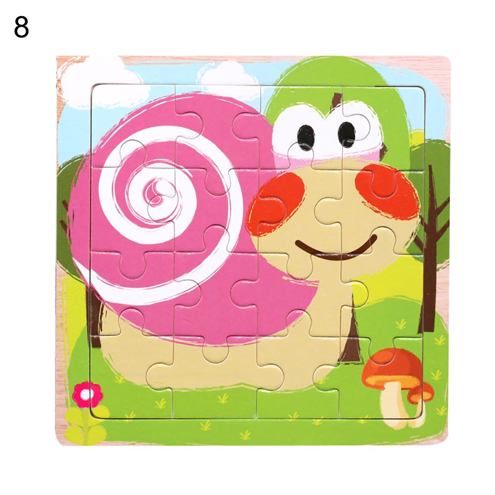 

15x15 см дерев яна комаха-тварина-пазл-пила для малюків, розвиток інтелекту, пазли, дошка, інтелектуальна іграшка Snail