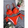 Costum de baie Bikini Push-Up cu Noduri Femei Costume de Baie Femei Set Bikini Două Piese cu Cupe Sutiene Costume de Baie Swim EMA