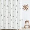 Shower Curtain Nautical For Bathroom  Printed Fabric Shower Curtain Ocean Sailboat Simple Waterproof In Bath Shower Curtains Set