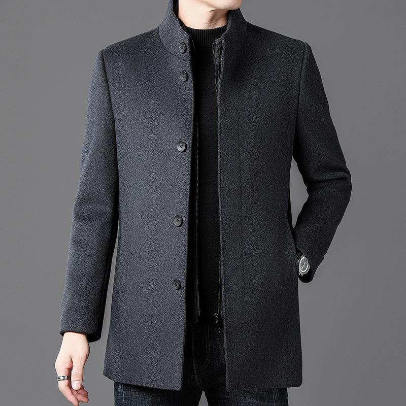 

Зимнее пальто, которое папа может снять, пуховая подкладка, для среднего и пожилого возраста, куртка со стойкой, теплое верхнее изделие 4XL серый