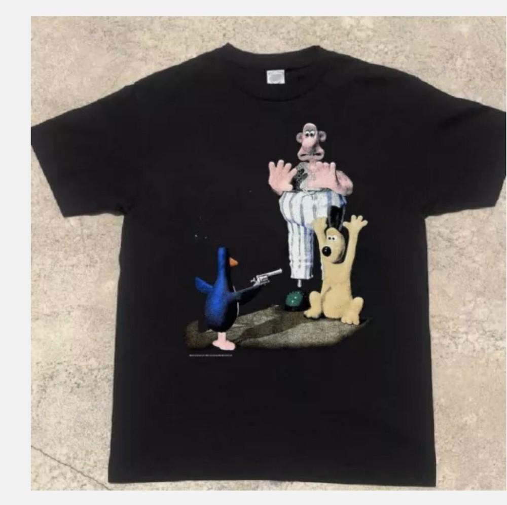 

Футболка с забавным графическим рисунком по фильму «Уоллес и Громит» 1989 года 2XL