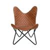Fauteuil papillon Cuir accent BKF salon Détente Pliable Cadeaux