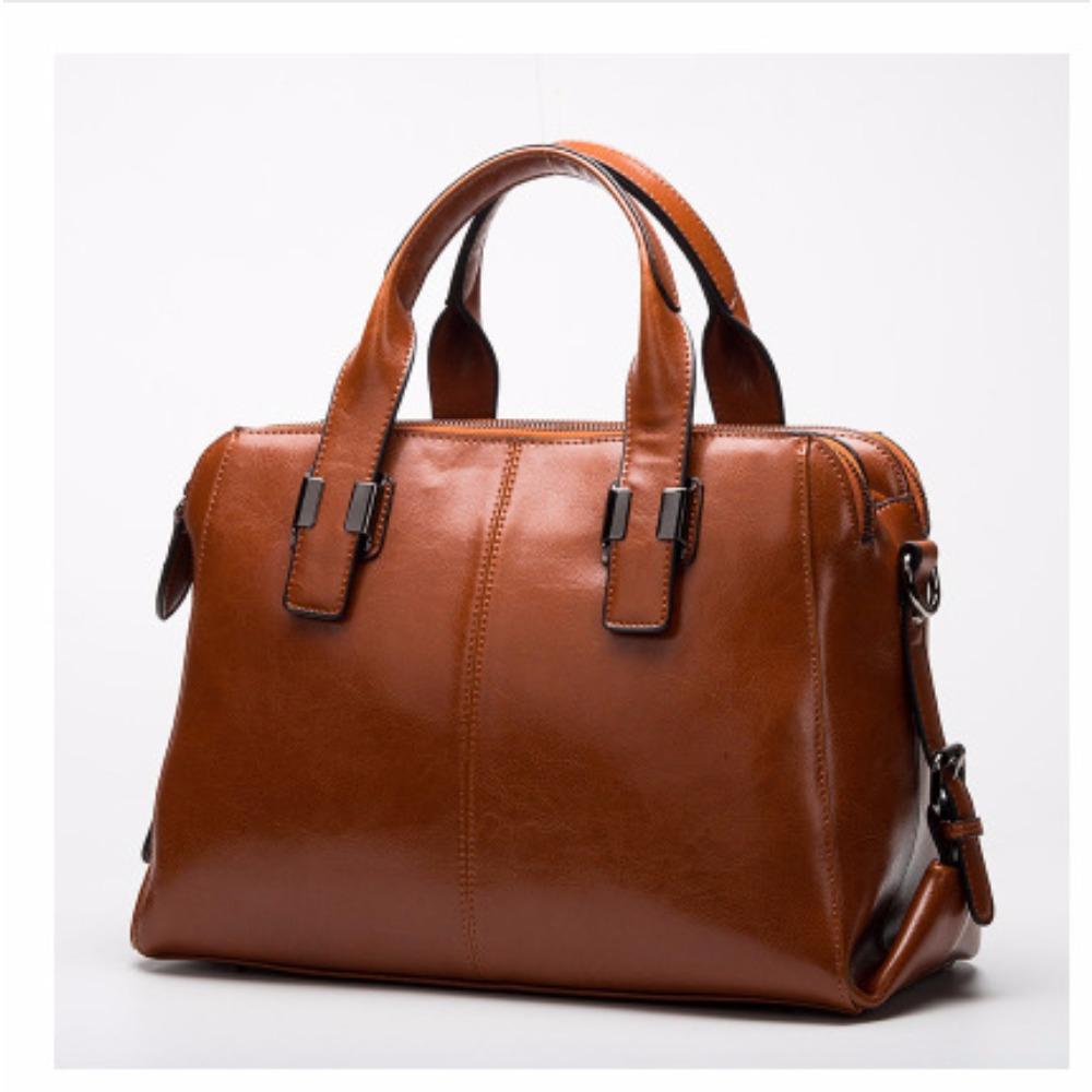 Fashion Leather Women's Bags, Handbags, Large Bags, New Simple Cowhide Messenger Bags