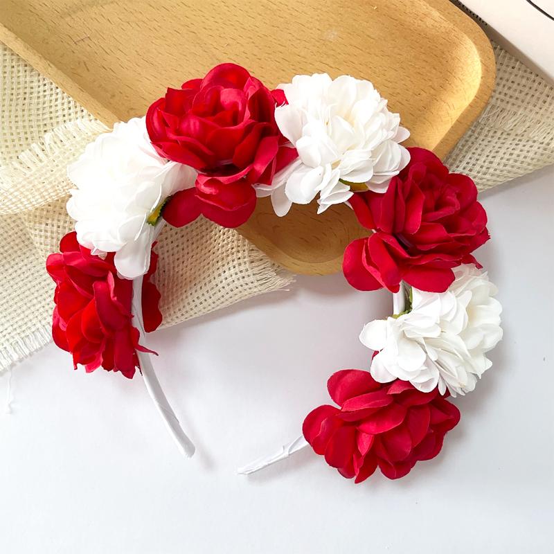Floral Headband For Women Girls Artificial Bohemian Flower Crown Fashion Hair Accessory For Wedding Festival Party