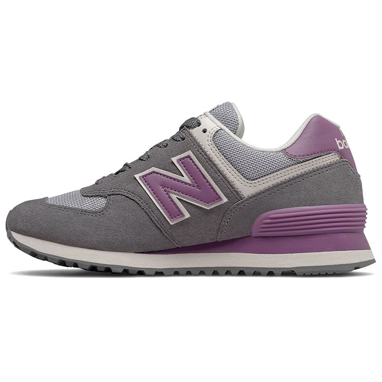 New Balance Nb 574 Color Block Fabric Synthetic Leather Low Top Marathon Running Shoes Women sneaker Purple Gray WL574LDB 37